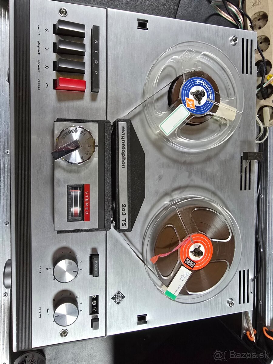 Telefunken Magnetophon 203TS zbierkový kotúčák