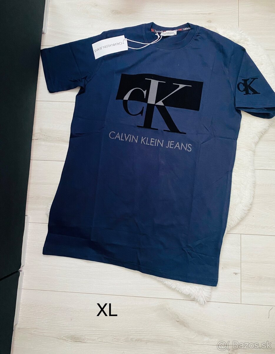 Modré tricko Calvin klein