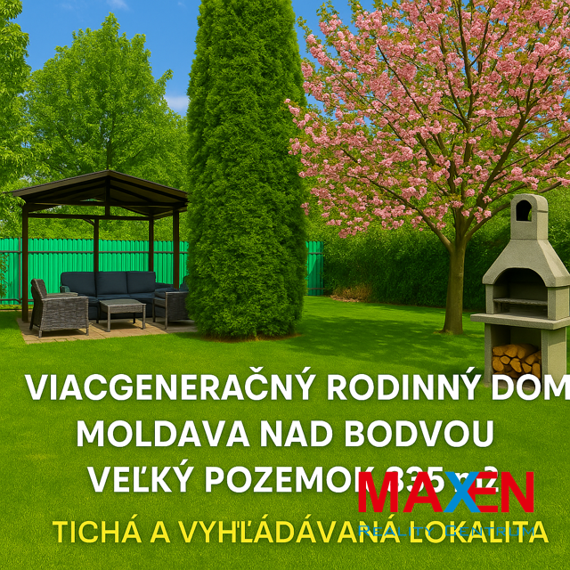 Rodinný dom pre viacgeneračné bývanie s veľkým pozemkom Mold