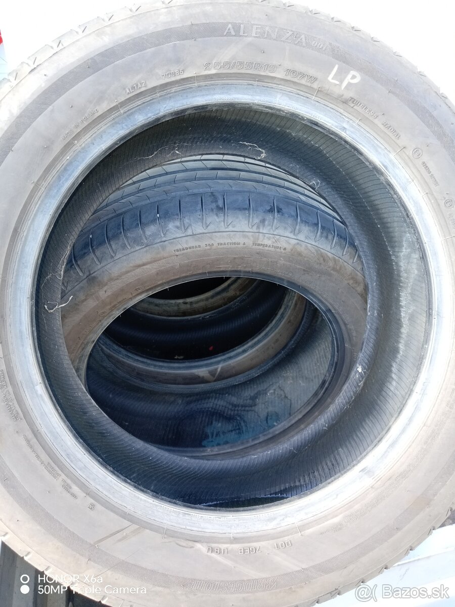 Predám 4x letne 255 55 r19 Bridgestone