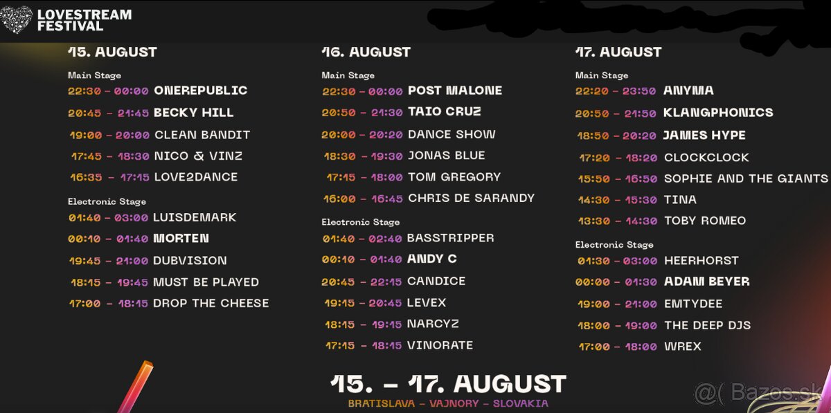 LOVESTREAM 2025 3-dňový lístok