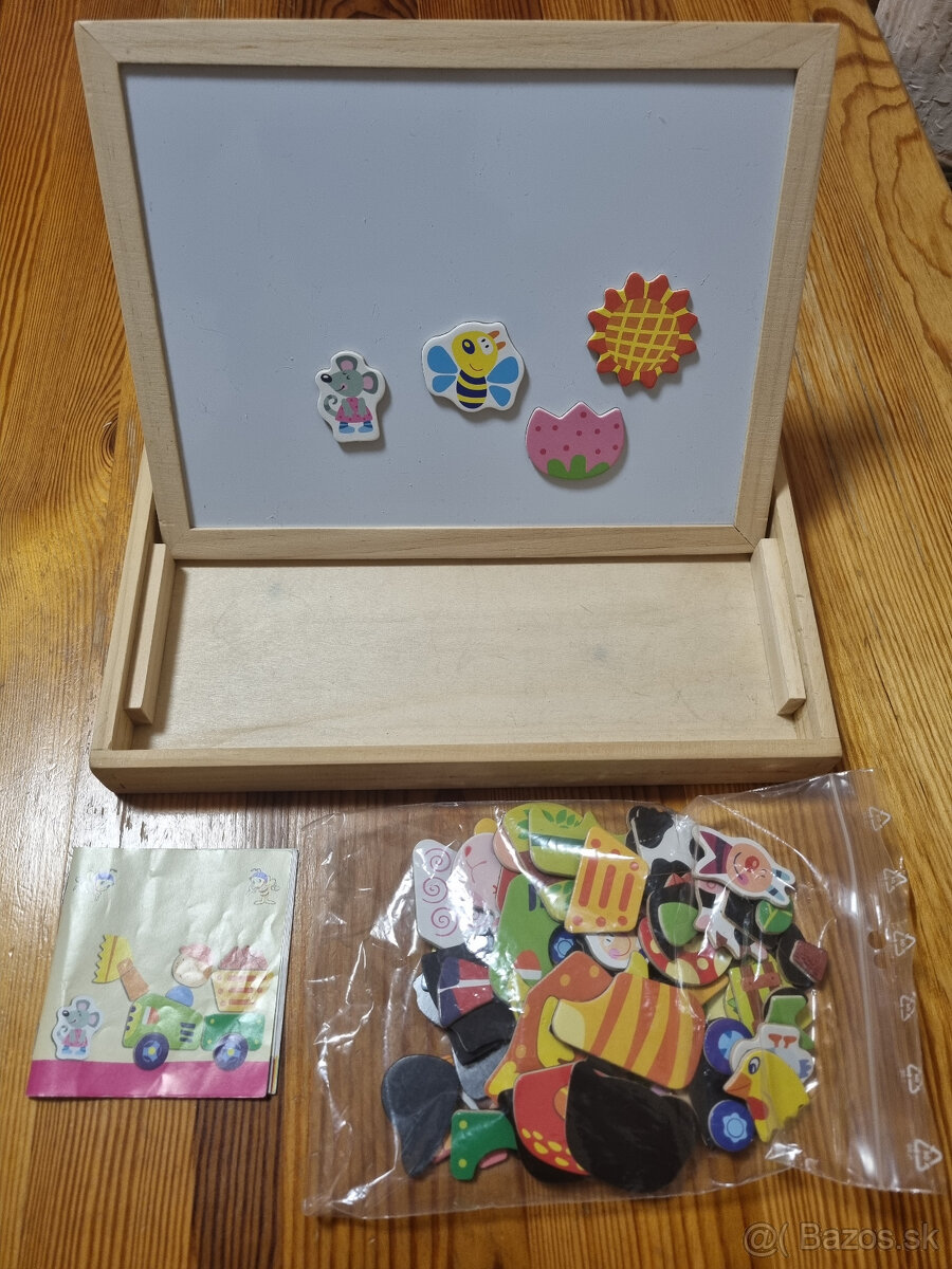 Drevena magneticka hra 3v1 Woody farma