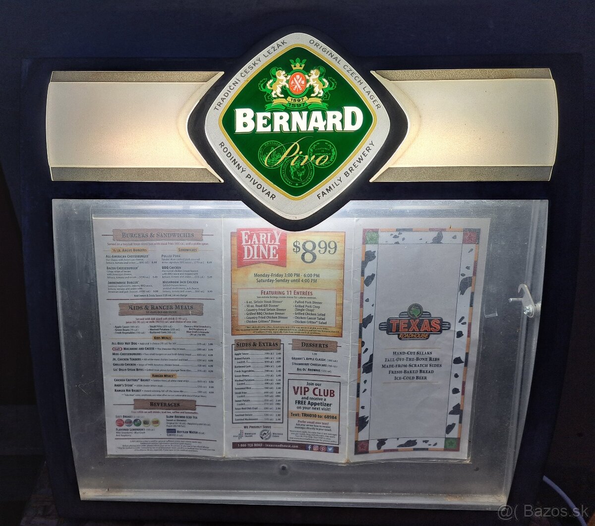 SVETELNÁ REKLAMA PIVA BERNARD