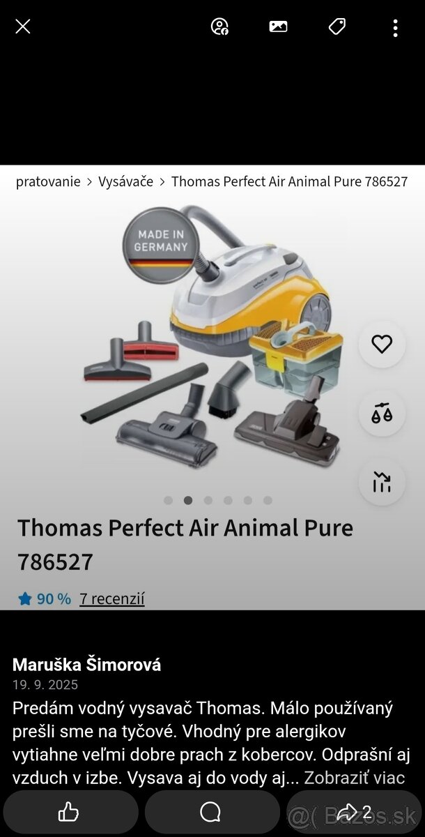 Vodný vysávač Thomas Perfect Air