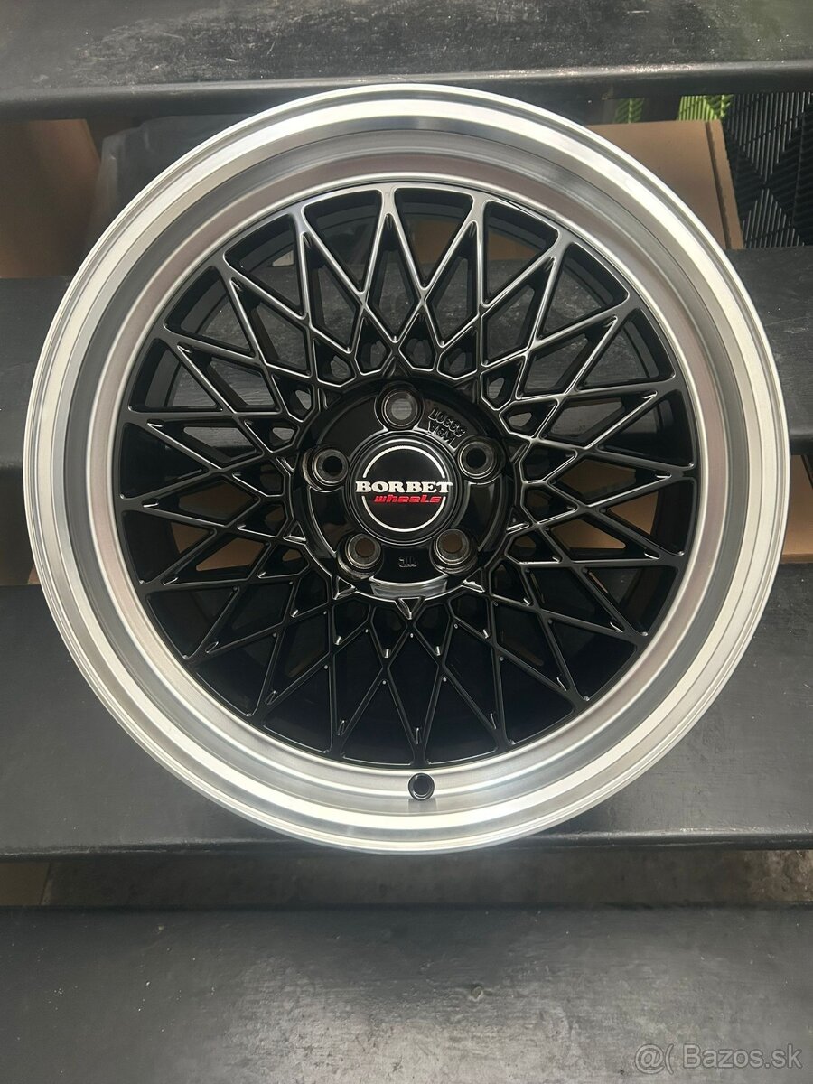 Borbet B 8X18 5X112 ET30 Black Rim Polished