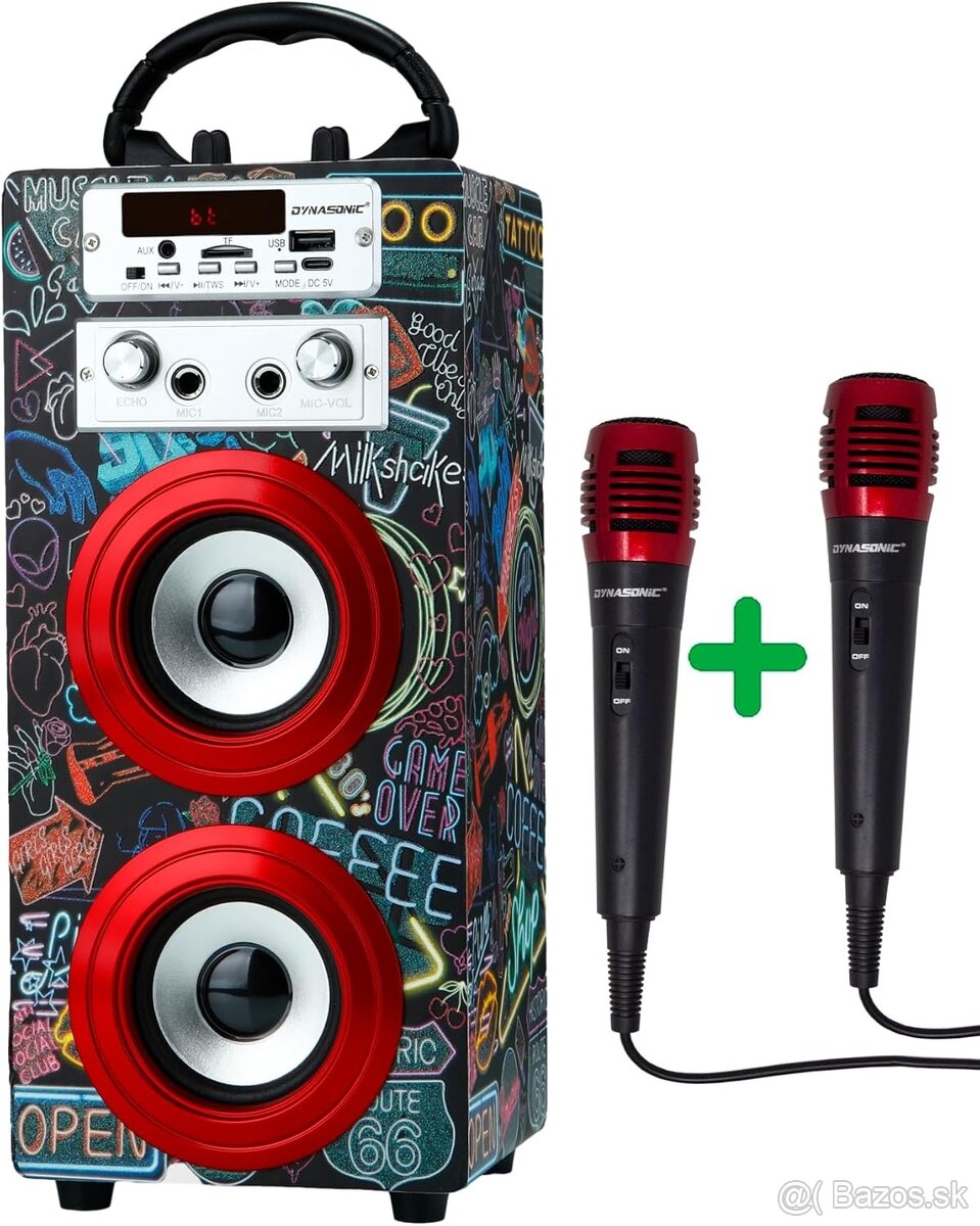 Karaoke Bluetooth Reproduktor DYNASONIC 3rd Generation