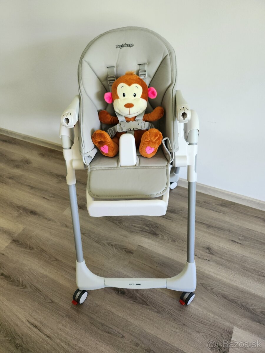 Peg Perego jedálenská stolička šedá