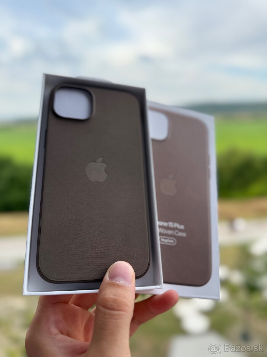 NOVÝ kryt pre Apple 15 Plus tkaninový - béžový
