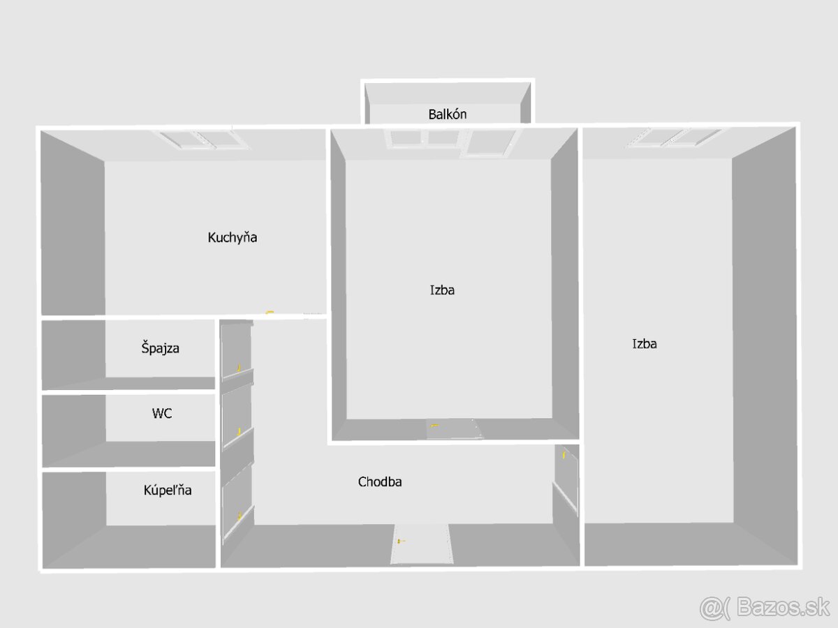 Staromestský 2-izbový byt s balkónom / 62,40 m2 / - Žilina