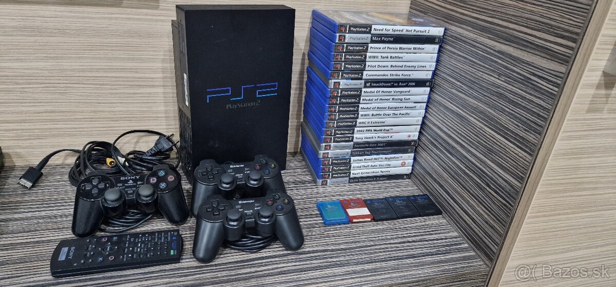 Predám PS2 FAT s hrami