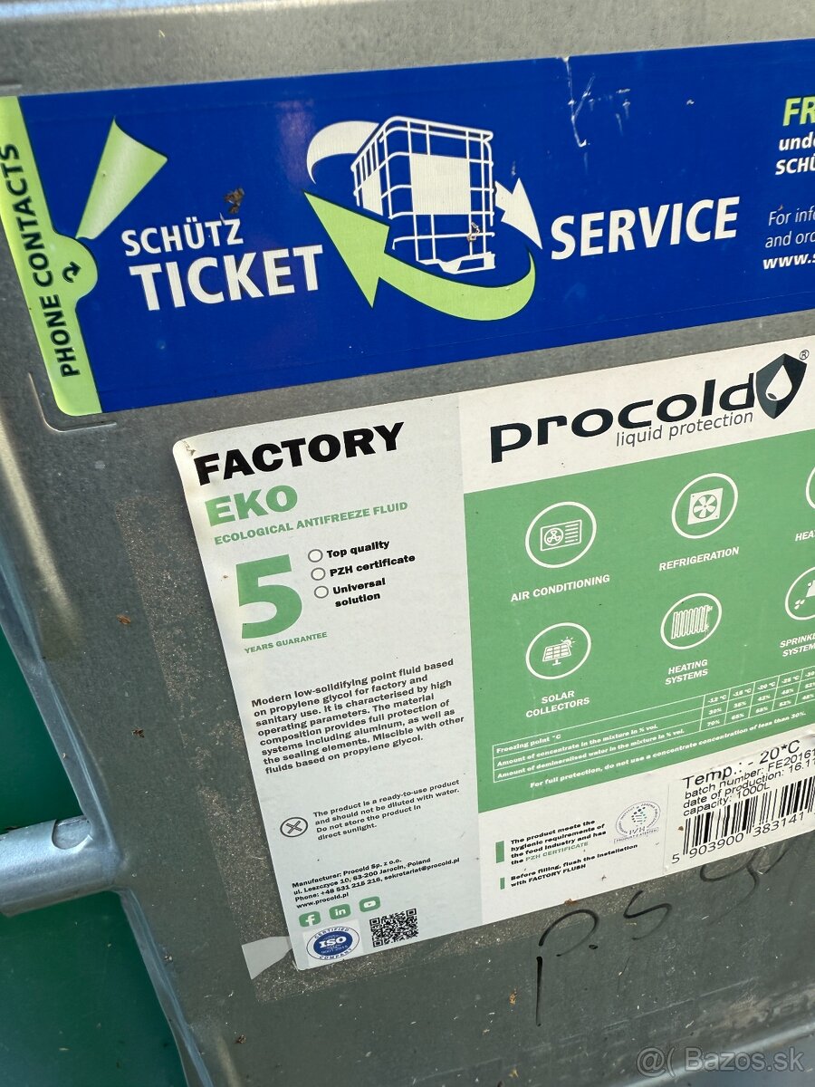 TEPELNÉ ČERPADLO NEMŔZNUCA ZMES 1000l