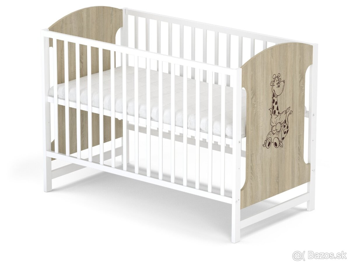 Detská postielka Žirafka s bariérkou 2v1
