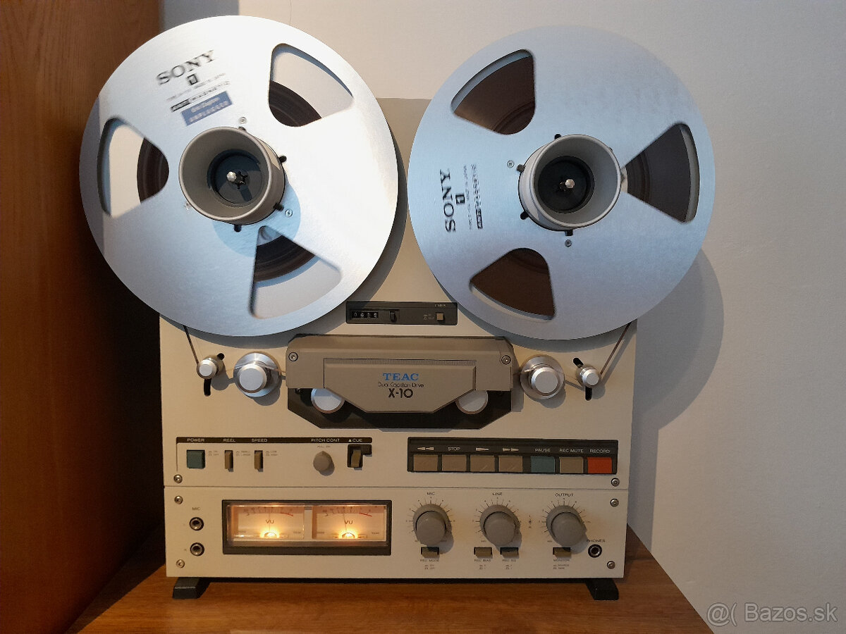Kotúčový magnetofón TEAC X-10 s príslušenstvom