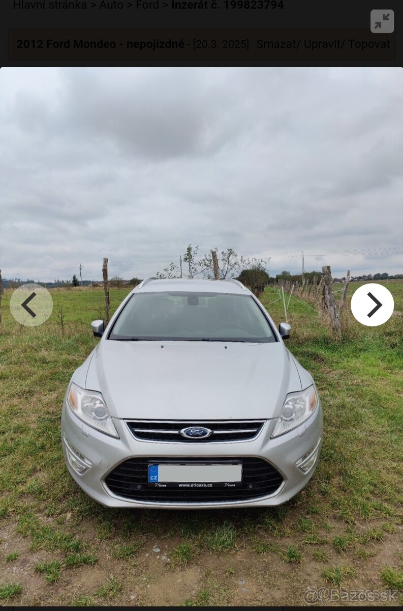 Ford Mondeo mkIV, 1.6 ecoBoost, r.v.2012