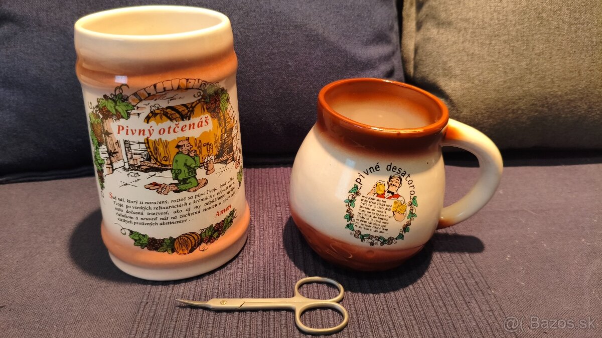 Predám keramické džbány na pivo
