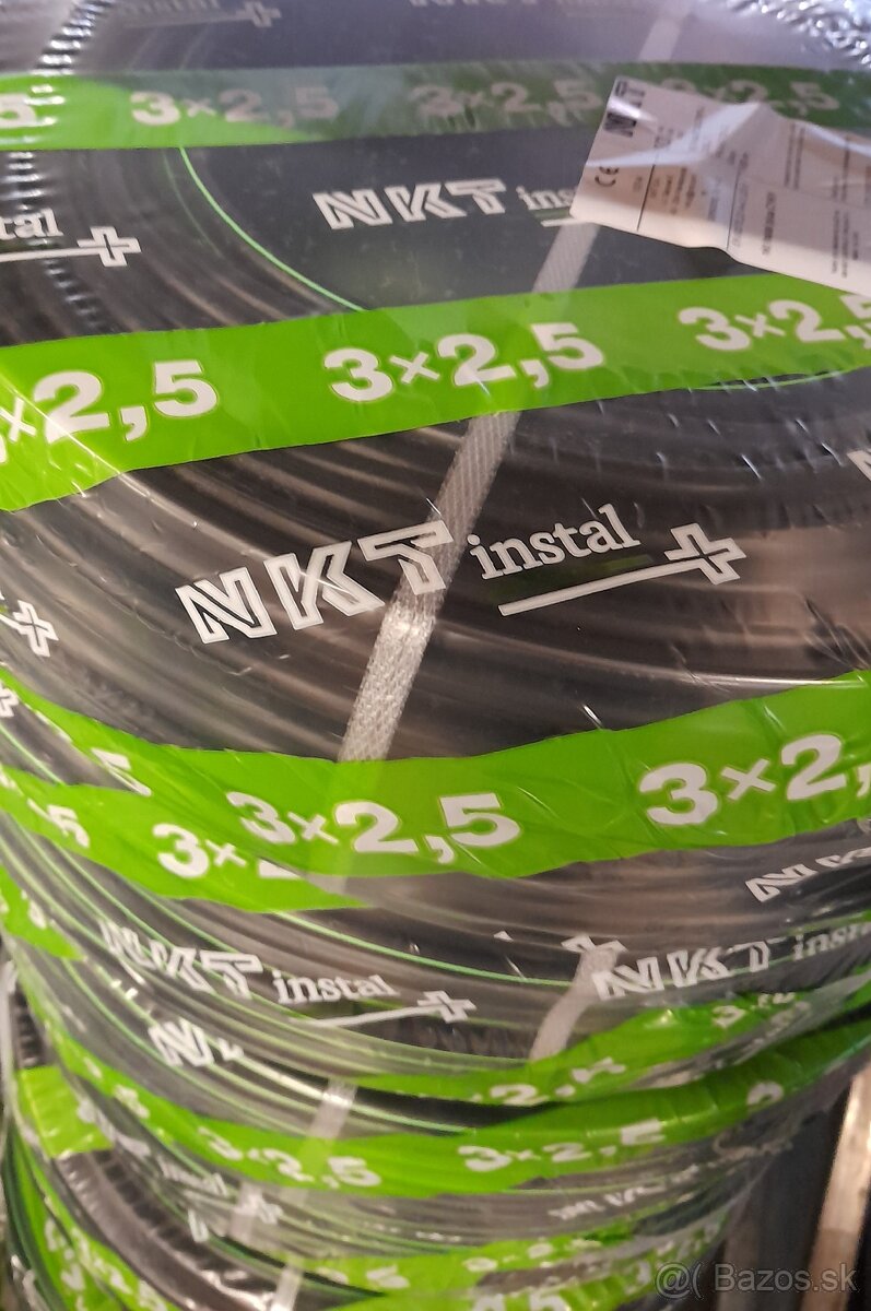 Káble CYKY + elektoinštalačný materiál