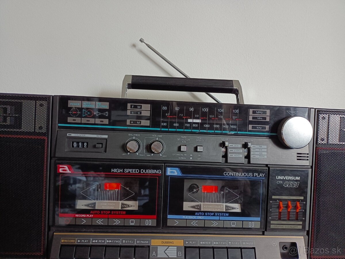 Universum CTR 4663 radiomagnetofon retro 2 kazeťák