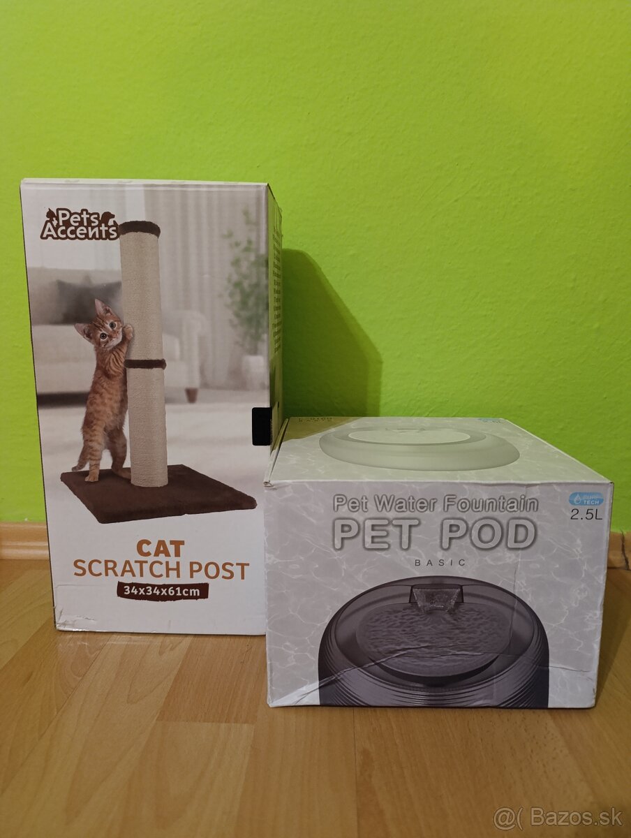 Fontána pre mačky + škrabadlo
