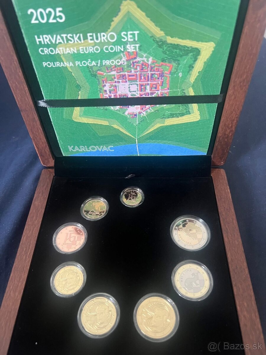 Sada Euro minci proof Chorvátsko 2025 Karlovac