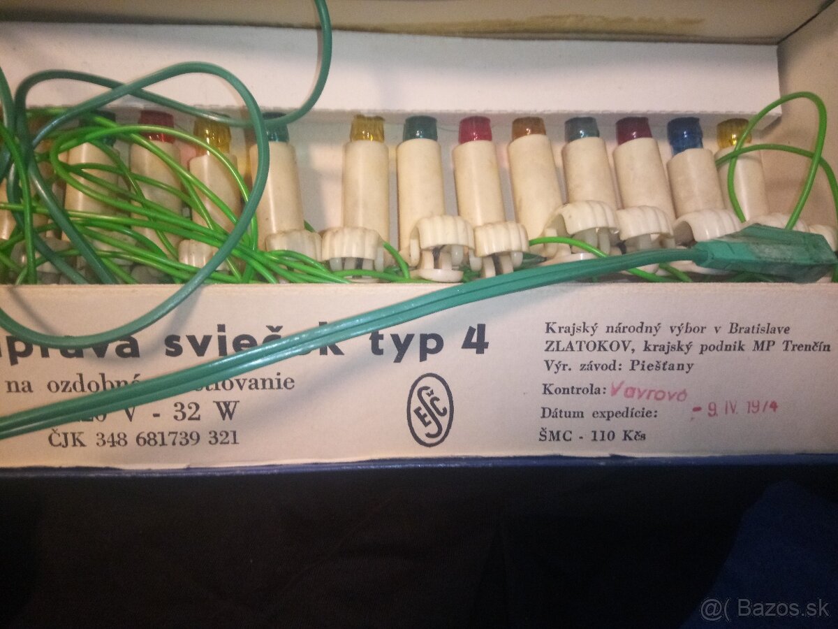 Retro vianocne osvetlenie zlatokov typ 4