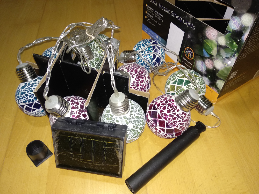 PredámE Solárne dekoračné 10x LED svietidlá MosaicD