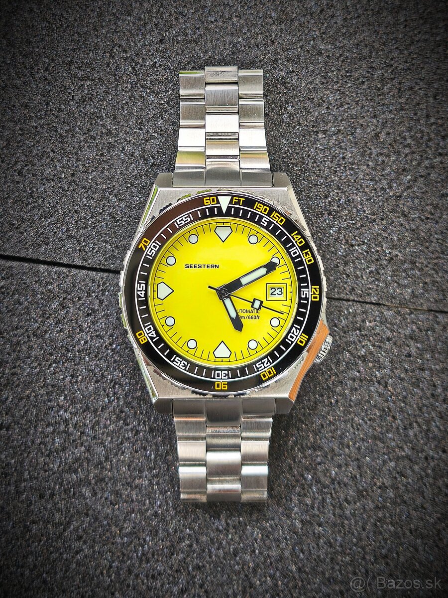 Luxusné pánske diver hodinky - SEESTERN 600T Yellow, Komplet