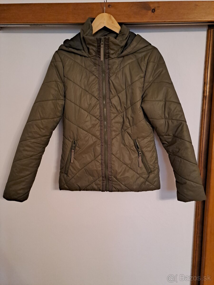 Prechodná zelená khaki bunda veľkosť M