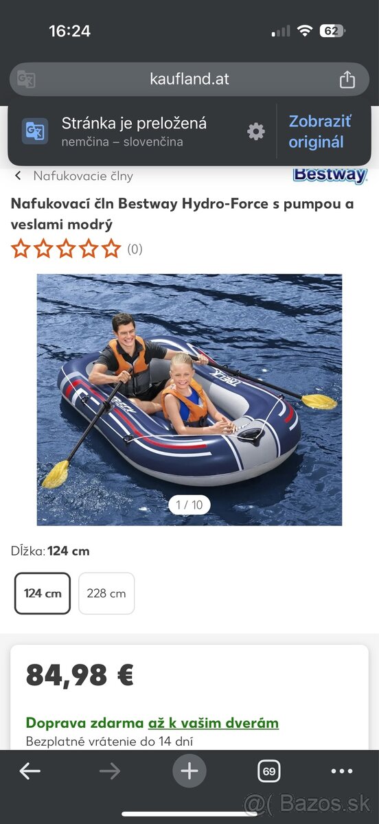 Nafukovací čln značky Bestway Nový