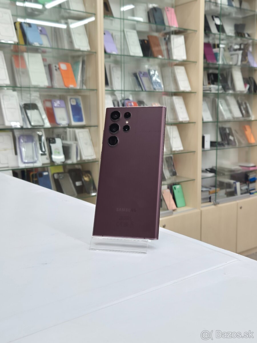Samsung Galaxy S22 Ultra 12+256GB Burgundy | ZACHOVALÝ