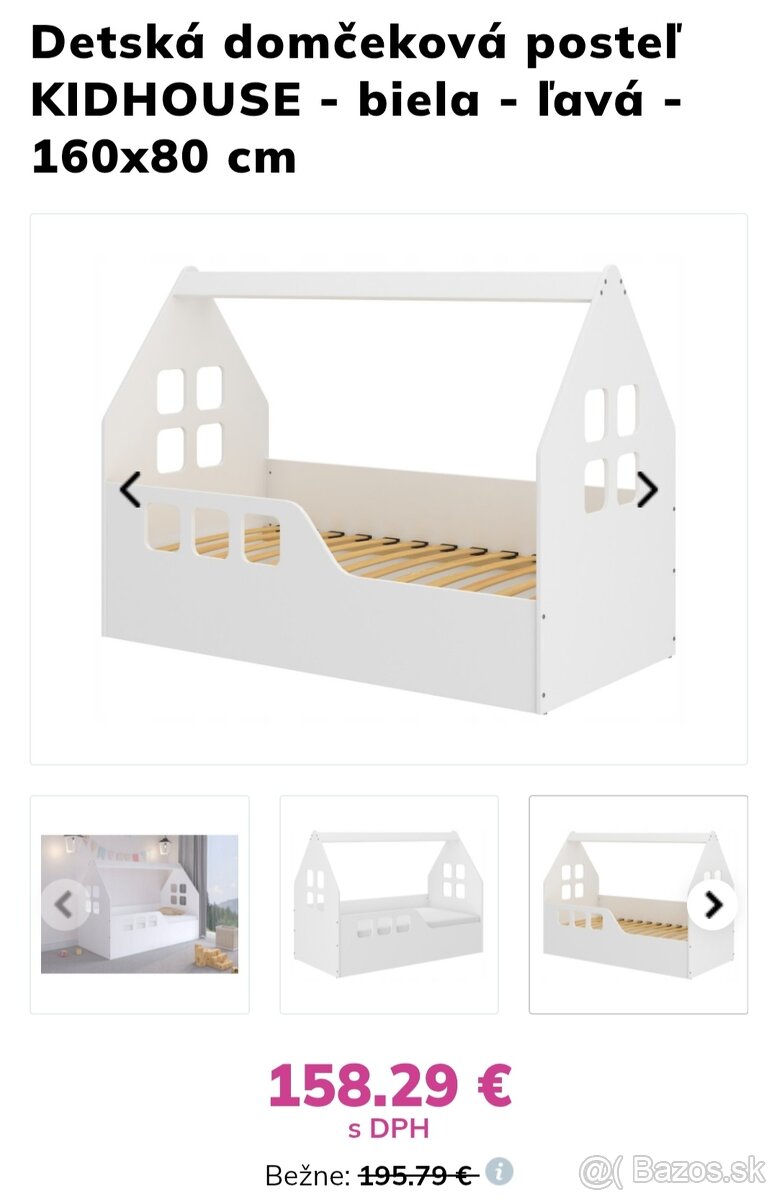 Posteľ domček -rozmontovana