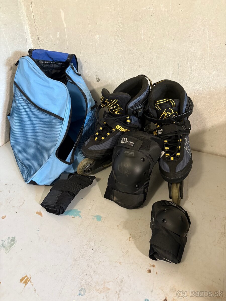 Kolieskove korčule K2 ,3ks chranicov a rupsak