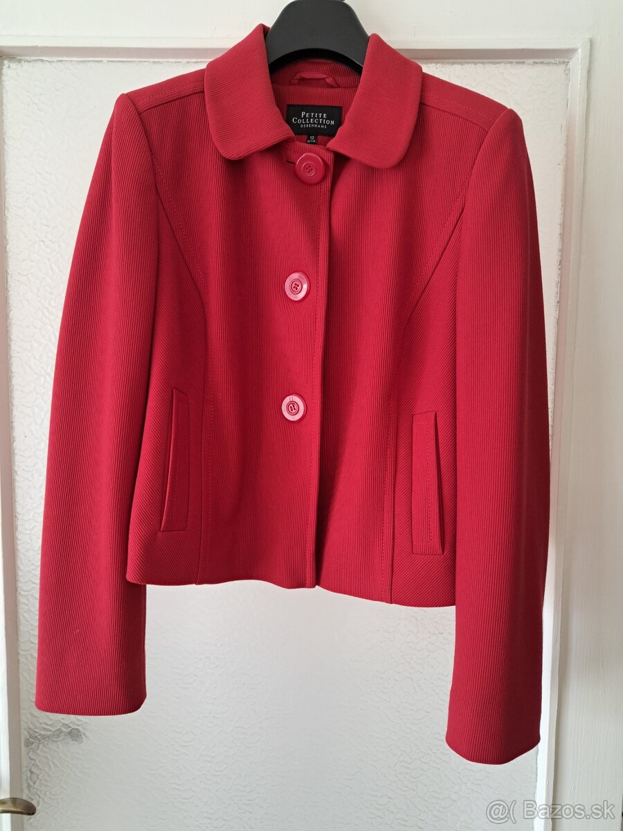 Cerveny kabatik do pasa velkost 38