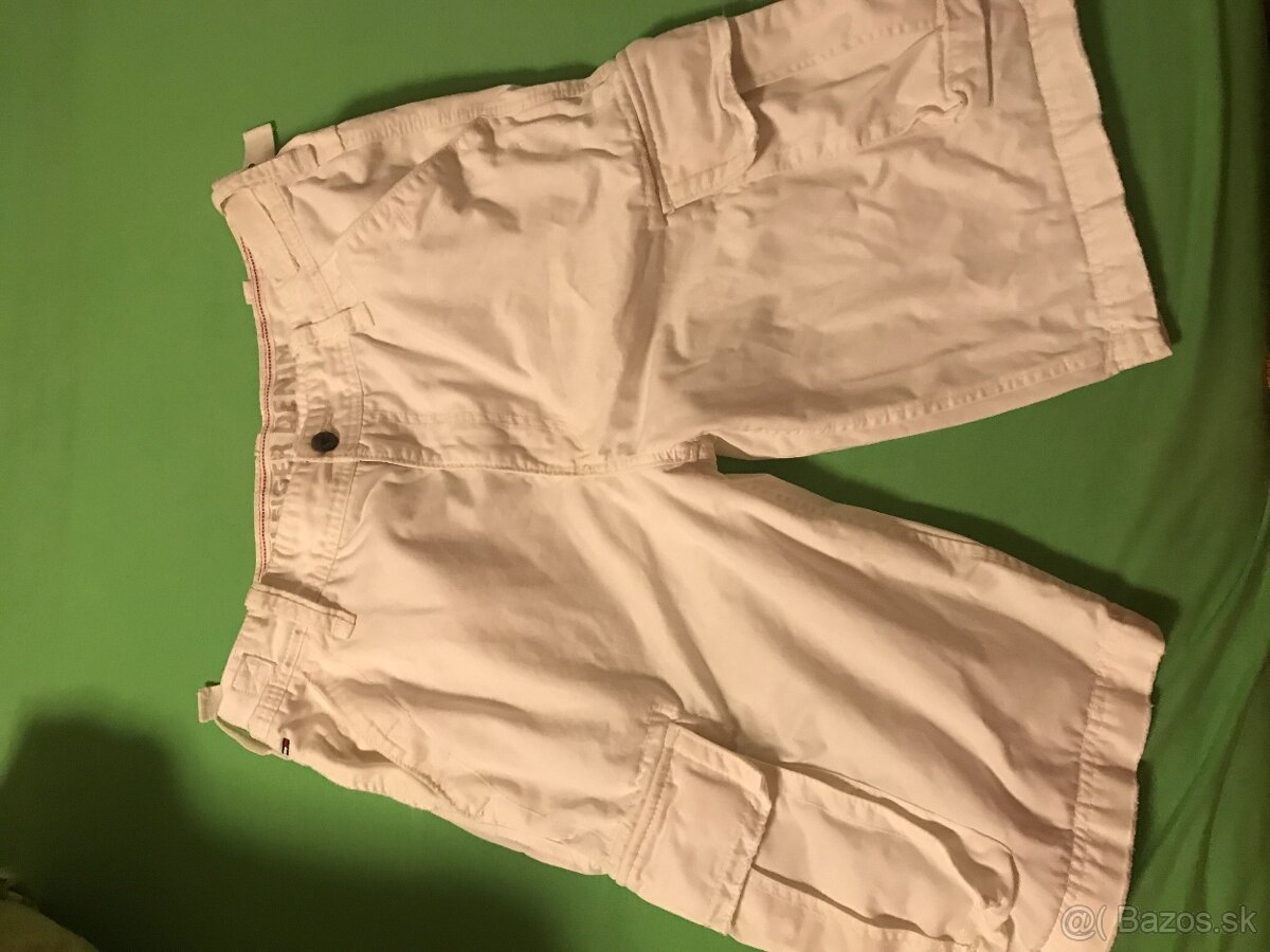 TOMMY HILFIGER originál white pánske capri nohavice L/XL
