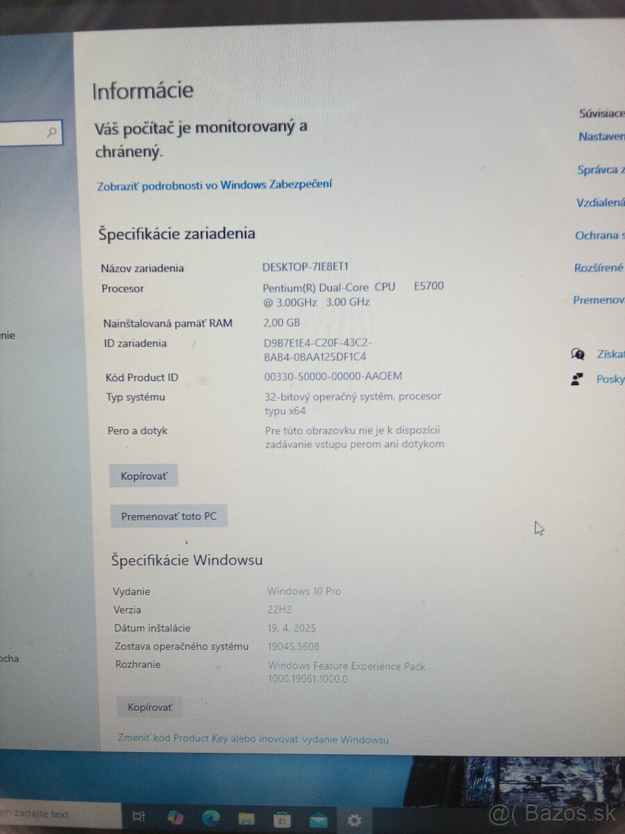Predám Stolny PC bez monitora a káblov Nefunkčný zdroj