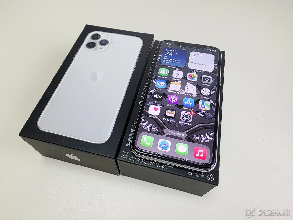 APPLE IPHONE 11 PRO 256GB SILVER,ZDRAVIE BATERKY 100%