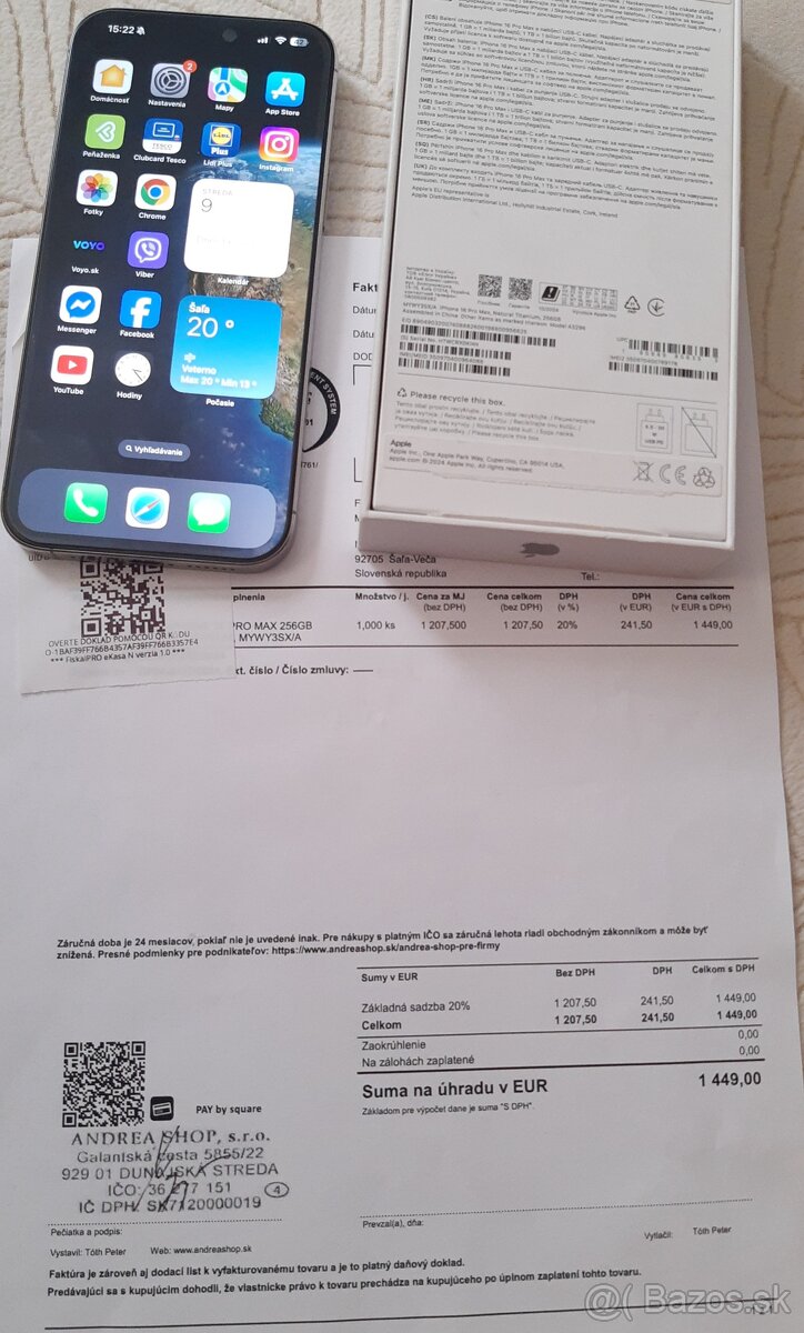 Apple iPhone 16 Pro Max 256 GB prírodný titá