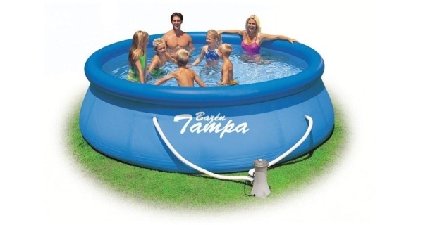 Bazén TAMPA Ø 3,66 s kartušovou filtráciou.