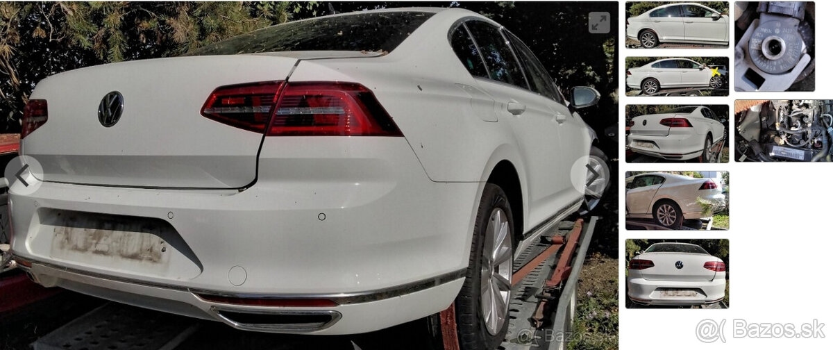 Volkswagen Passat B8 2.0 TDi 2017 predám zadný nárazník, zad