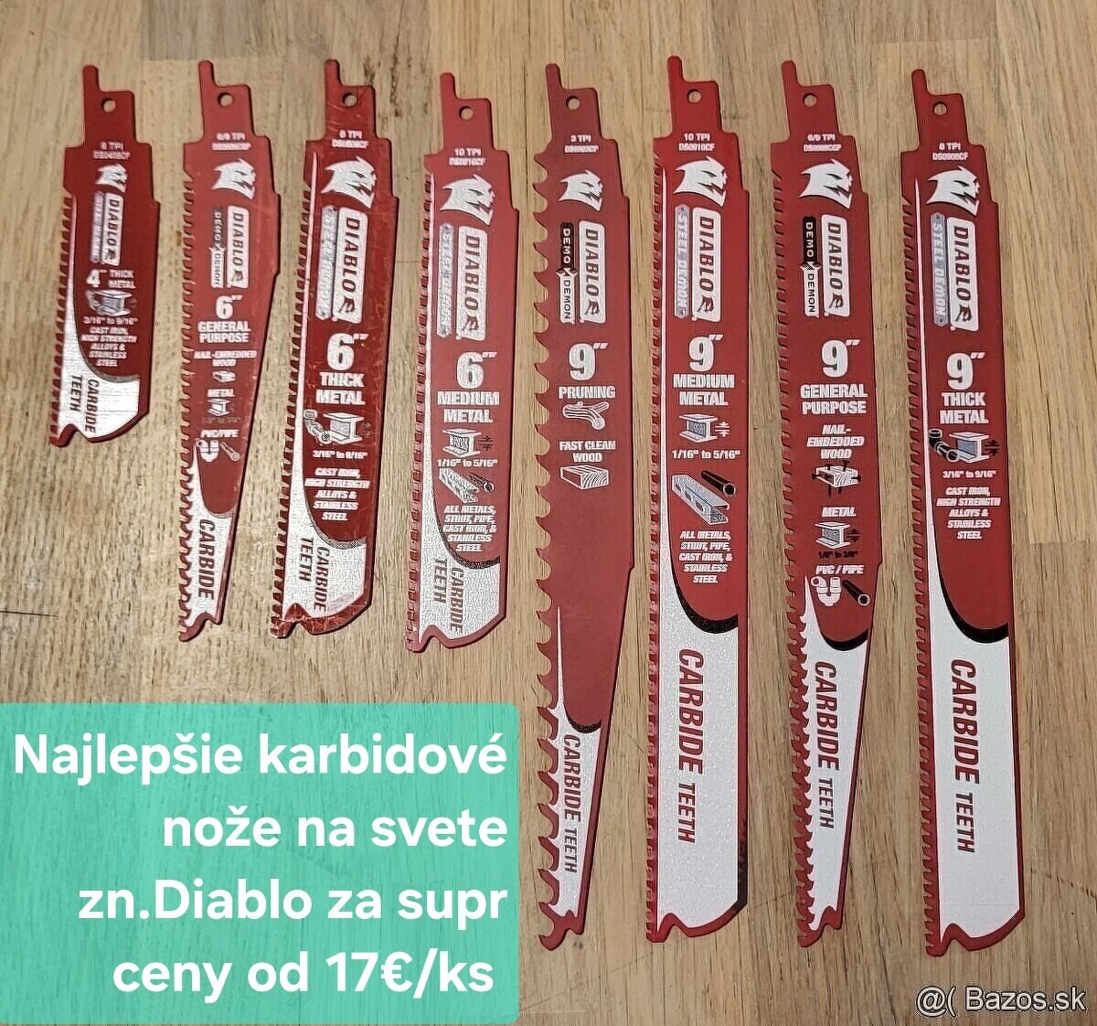 DIABLO karbidové nože