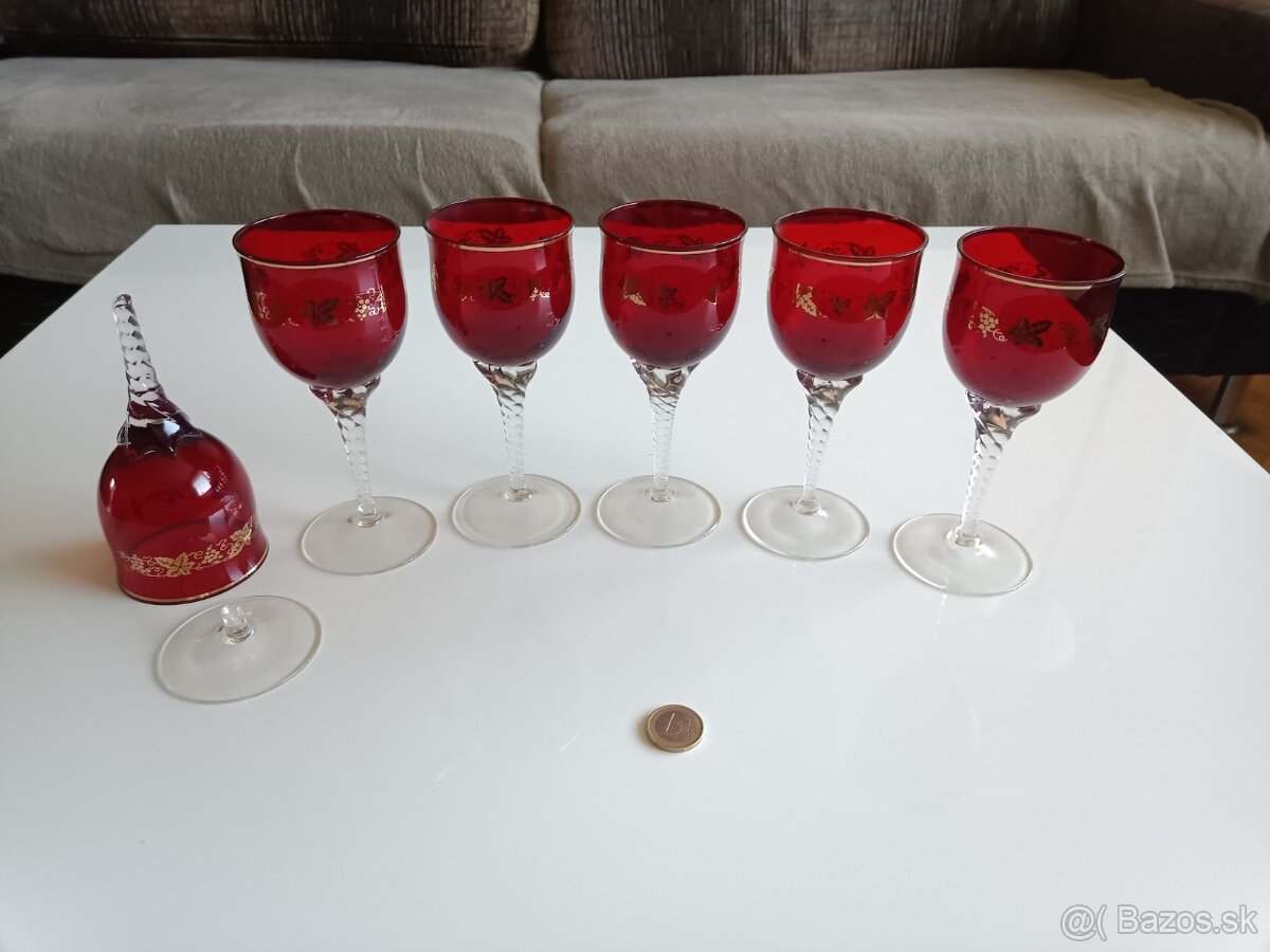 Zlaté poháre sada 6ks