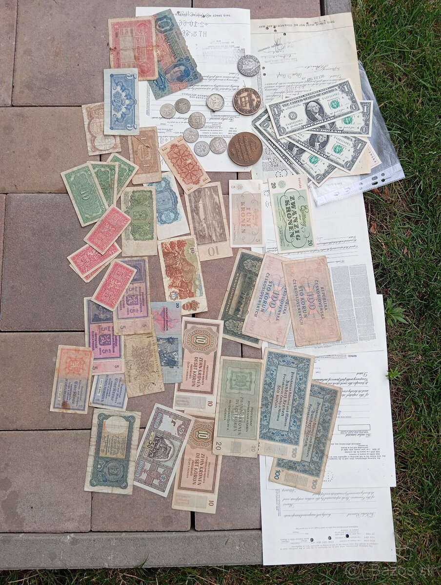 Veľká sada: bankovky,  Staré peniaze.