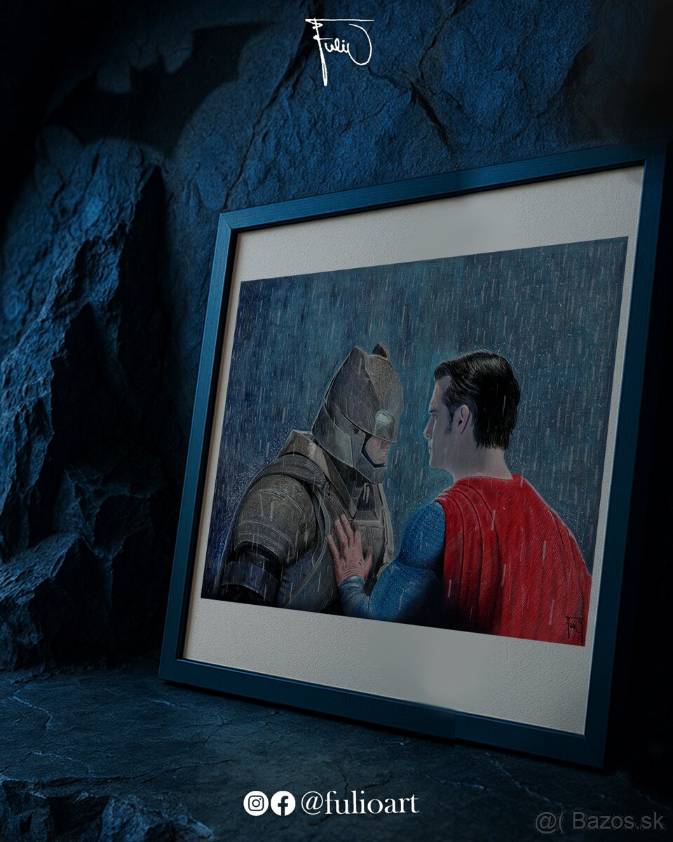 ''Batman vs Superman'' - Hyperrealistická kresba