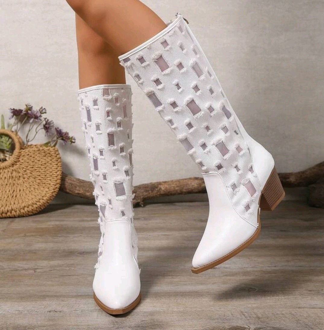 Dámske biele čižmy