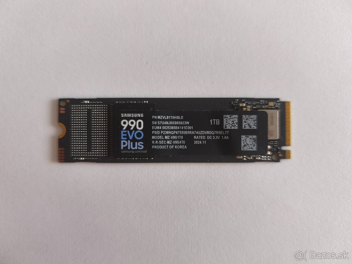 Samsung 990 EVO Plus 1TB, M.2 2280, NVMe