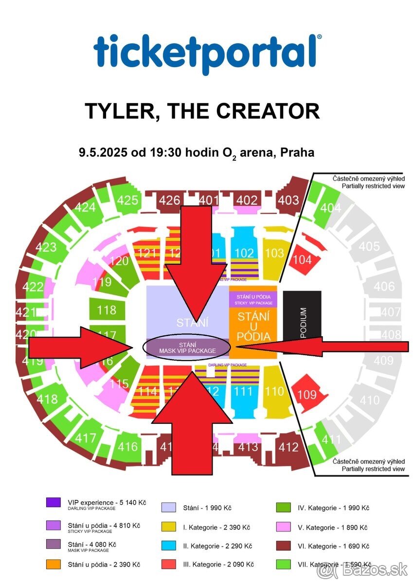 ❗2X TYLER THE CREATOR- CHROMAKOPIA- PRAHA ❗VIP znížená cena