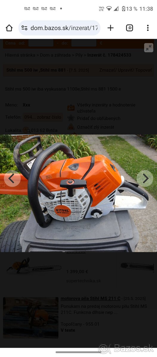 Stihl ms 500 iw