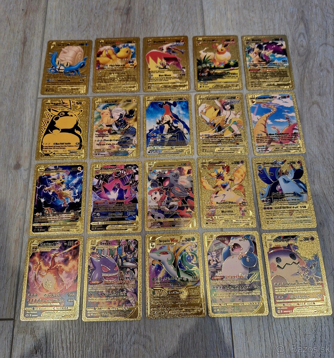 Zlaté pokemon karty