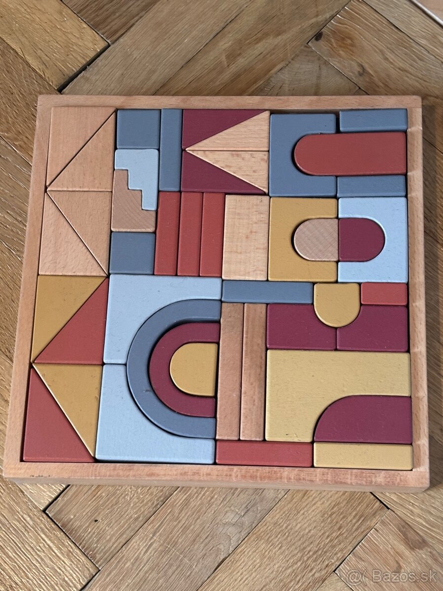 Drevene kocky skladacka montessori