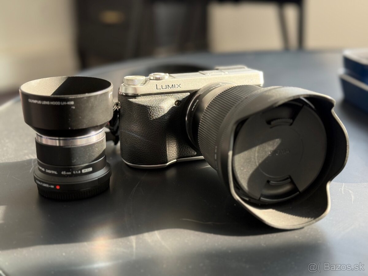 Panasonic LUMIX DMC-GX7 silver + Sigma 16mm 1.4 + OL45mm 1.8