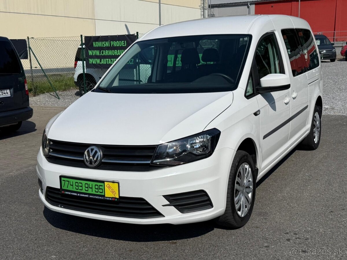 ► VW CADDY MAXI 2,0 TDI - 75KW, 7 MÍST, PARK. SENZORY ◄